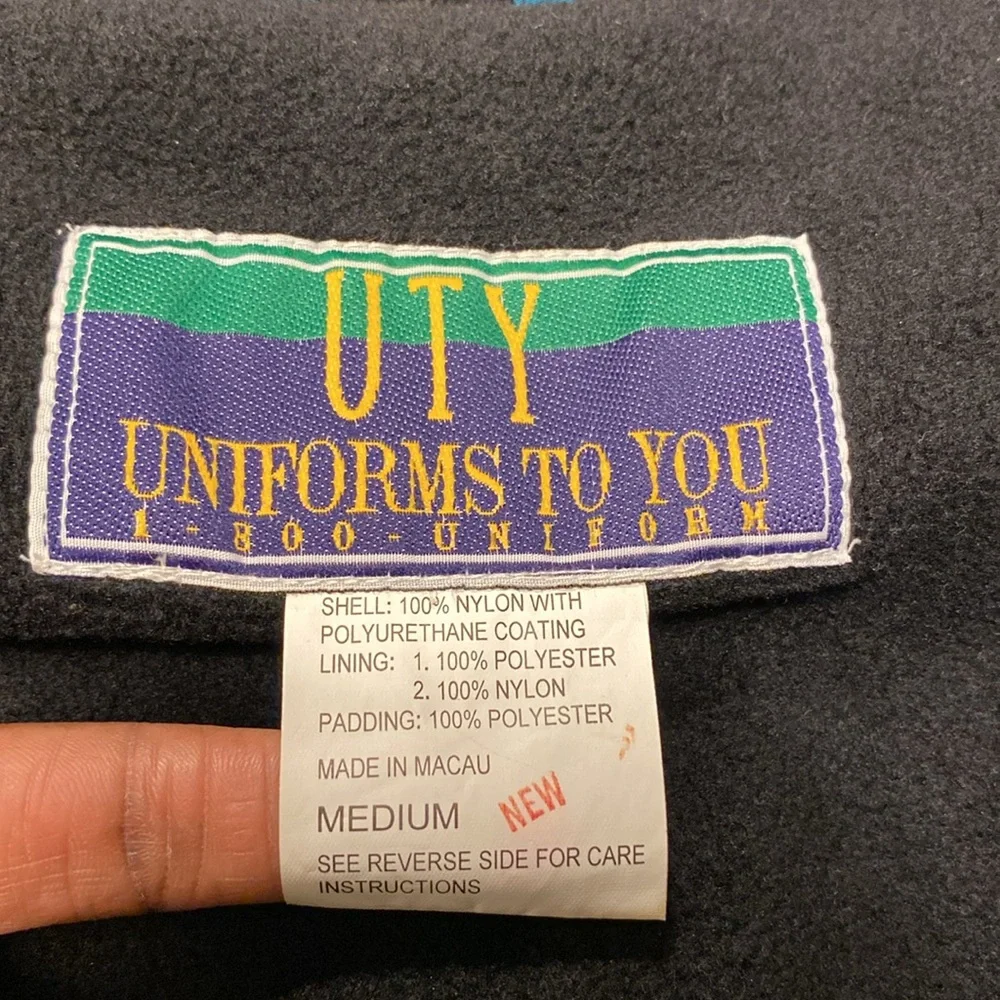 Uniforms To You (UTY)‎ Vintage Unisex Turquoise Nylon Bomber Jacket Size Medium